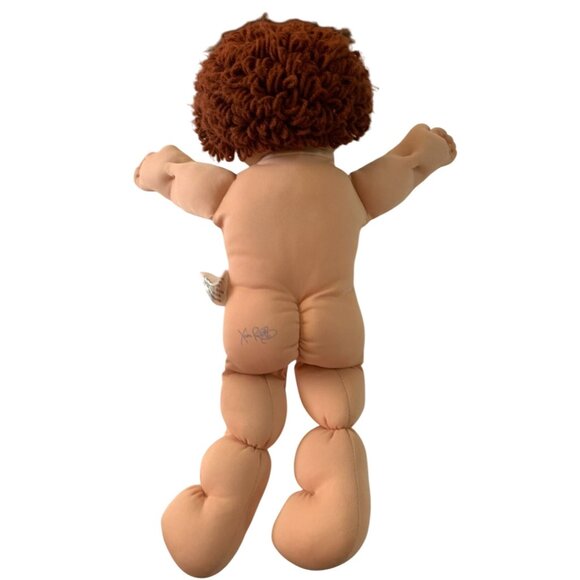 Vintage Cabbage Patch Kids 1982 PLush Doll Brown Curly Hair 17 in Tall Brown Eye - Picture 3 of 4